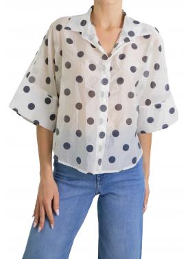 Camicia manica corta con pois